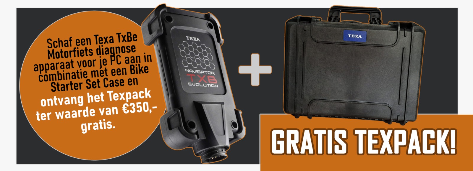 Texa TxBe Motorfiets diagnose apparaat voor PC met koffer en Texpack Texa TxBe Motorfiets diagnose apparaat voor PC met koffer en Texpack