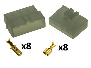 8-polige pin automotive connector stekker 8FA-250S 8MA-250S set