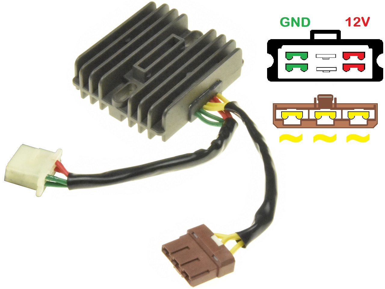 CARR9714-RSV-SL - MOSFET retificador regulador de tensão Aprilia RSV 1000 SL1000 Falco (AP8124267, SH541G-12) CARR9714-RSV-SL - MOSFET retificador regulador de tensão Aprilia RSV 1000 SL1000 Falco (AP8124267, SH541G-12)