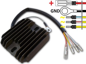 CARR101 - Suzuki GS MOSFET Spanningsregelaar gelijkrichter (32800-45210, 32500-49010, RS21)