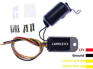 CARR121C1 - 2 fase spanningsregelaar gelijkrichter met condensator, geen accu nodig - voor led-verlichting
