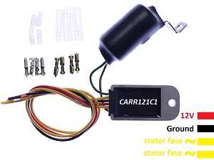 CARR121C1 - 2 fase spanningsregelaar gelijkrichter met condensator, geen accu nodig - voor led-verlichting CARR121C1 - 2 fase spanningsregelaar gelijkrichter met condensator, geen accu nodig - voor led-verlichting