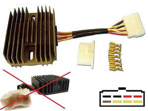 CARR1271 Kawasaki KLF400 MOSFET Spanningsregelaar gelijkrichter CARR1271 Kawasaki KLF400 MOSFET Spanningsregelaar gelijkrichter