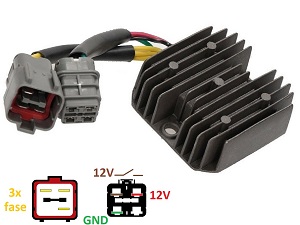 CARR691Griz Yamaha Grizzly 300 - MOSFET Spanningsregelaar gelijkrichter CARR691Griz Yamaha Grizzly 300 - MOSFET Spanningsregelaar gelijkrichter