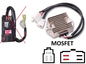 CARR361 - Yamaha XVZ MOSFET Spanningsregelaar gelijkrichter - Clique na Imagem para Fechar