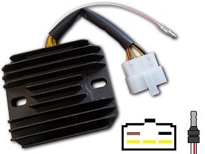 CARR371 - Kawasaki KZ Z MOSFET Spanningsregelaar gelijkrichter CARR371 - Kawasaki KZ Z MOSFET Spanningsregelaar gelijkrichter