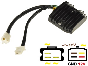 CARR20471 - Kawasaki Z1300 MOSFET Voltage regulator rectifier (SH230-12, SH530-12 Shindengen) CARR20471 - Kawasaki Z1300 MOSFET Voltage regulator rectifier (SH230-12, SH530-12 Shindengen)