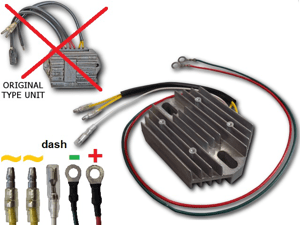 CARR511 - Ducati Moto Guzzi 2 fase MOSFET Spanningsregelaar gelijkrichter CARR511 - Ducati Moto Guzzi 2 fase MOSFET Spanningsregelaar gelijkrichter