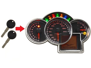 Moto Guzzi 2x transponder key programming → dashboard