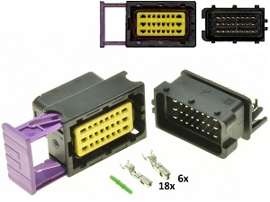 24 voudige ECU CDI ECM motorfiets stekker aansluiting set zwart - mannetje vrouwtje compleet 211PC249S8005 24 voudige ECU CDI ECM motorfiets stekker aansluiting set zwart - mannetje vrouwtje compleet 211PC249S8005