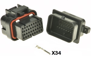 Moto Guzzi IAW 34 way ECU CDI ECM Ducati Monster dashboard motorcyle connector set Moto Guzzi IAW 34 way ECU CDI ECM Ducati Monster dashboard motorcyle connector set