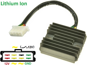 CARR291-LI - Honda CB750A GL1000 GL1100 GL1200 GoldWing MOSFET Spanningsregelaar gelijkrichter - Lithium Ion CARR291-LI - Honda CB750A GL1000 GL1100 GL1200 GoldWing MOSFET Spanningsregelaar gelijkrichter - Lithium Ion