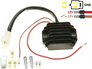 CARR511Z - Kawasaki Z250 Z440 Z650 z750 - 2 fase MOSFET Spanningsregelaar gelijkrichter SH221-12 CARR511Z - Kawasaki Z250 Z440 Z650 z750 - 2 fase MOSFET Spanningsregelaar gelijkrichter SH221-12