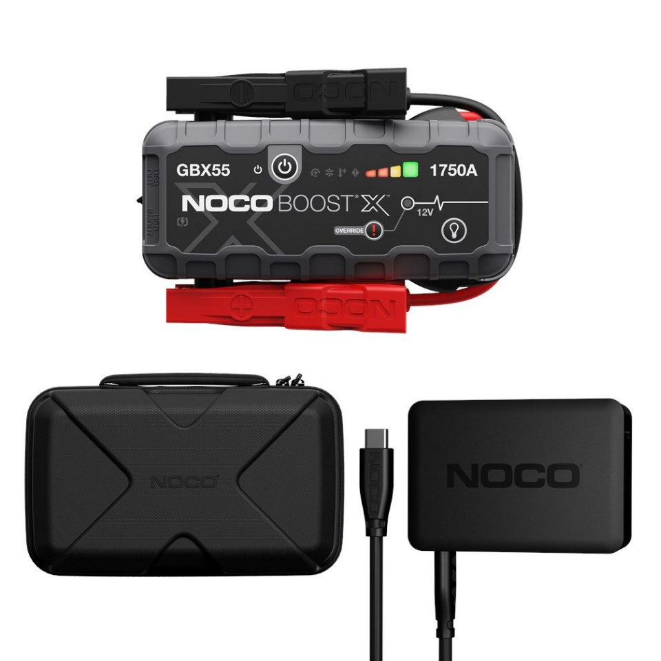 Noco Boost X GBX55 UltraSafe Lithium Jump Starter + GBC102 Case + U65 USB-C Charger