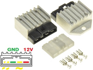 Shindengen SH653-12, SH635-12, SH610-12, SH636A-12, SH580-12 Regulador/Retificador de Tensão MOSFET Moderno + plugue do contador Shindengen SH653-12, SH635-12, SH610-12, SH636A-12, SH580-12 Regulador/Retificador de Tensão MOSFET Moderno + plugue do contador
