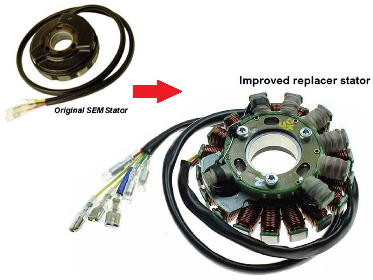 ST5525L - Aprilia 125 KTM 250 300 350 360 380 Husqvarna SEM Lighting & Ignition Stator - Clique na Imagem para Fechar