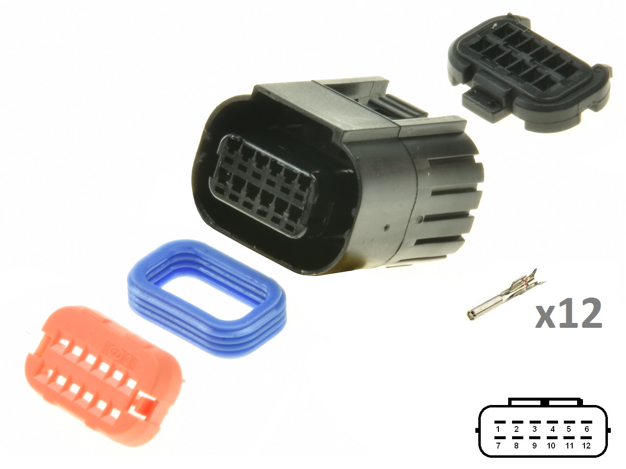 Kawasaki Suzuki Yamaha 12 way ECU CDI ECM motorcyle connector set - Clique na Imagem para Fechar