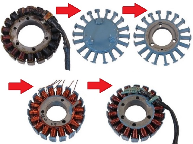 Rewinding coils