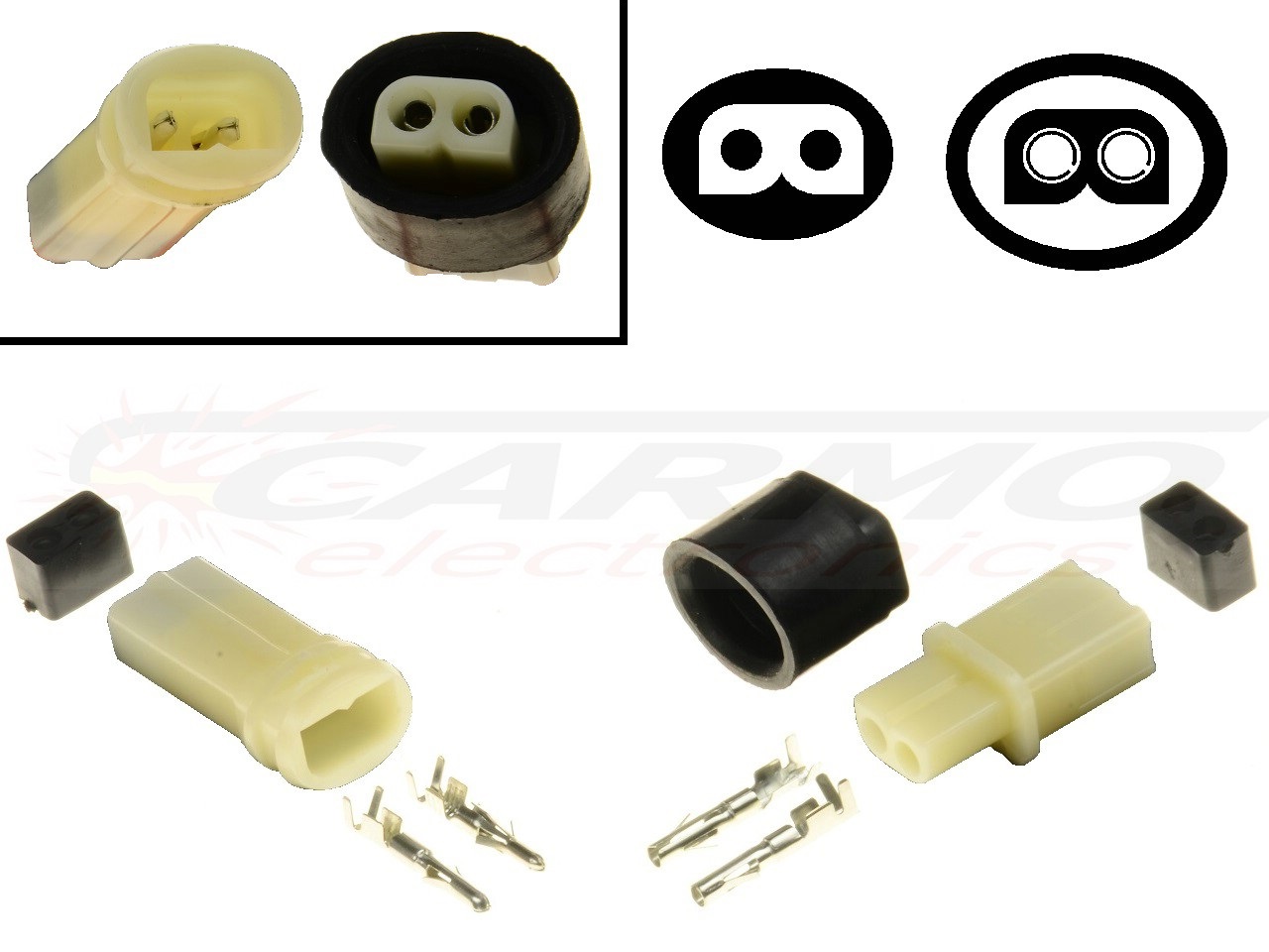 2 pin YPC Sealed connector set - off-road motorfiets connector - Clique na Imagem para Fechar