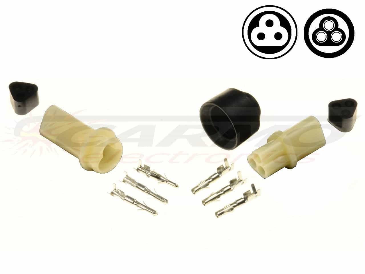 3 pin YPC Sealed connector set - off-road motorfiets connector - Clique na Imagem para Fechar