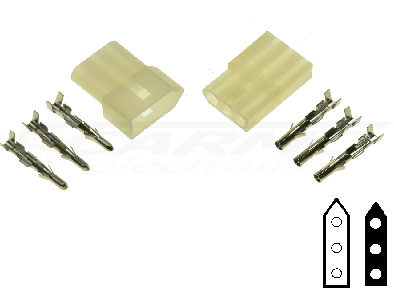 3 pole BMW Aprilia Motorbike connector set - Clique na Imagem para Fechar