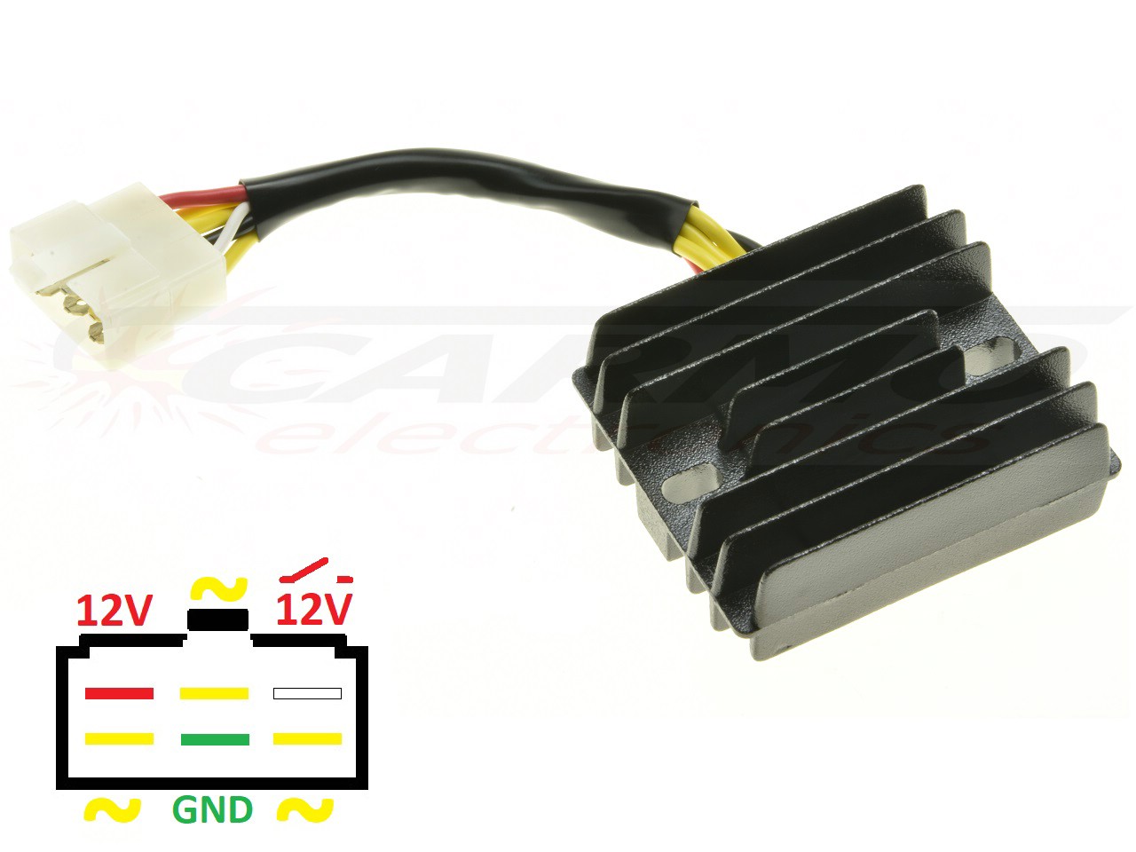 CARR201-YY - MOSFET Benzhou Quantum YY125 YY 125 Voltage regulator rectifier (LH0909) - Clique na Imagem para Fechar