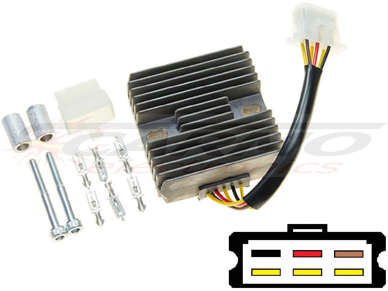 CARR151 - Kawasaki EN500 GPZ500 MOSFET Spanningsregelaar gelijkrichter SH530-12 - Clique na Imagem para Fechar