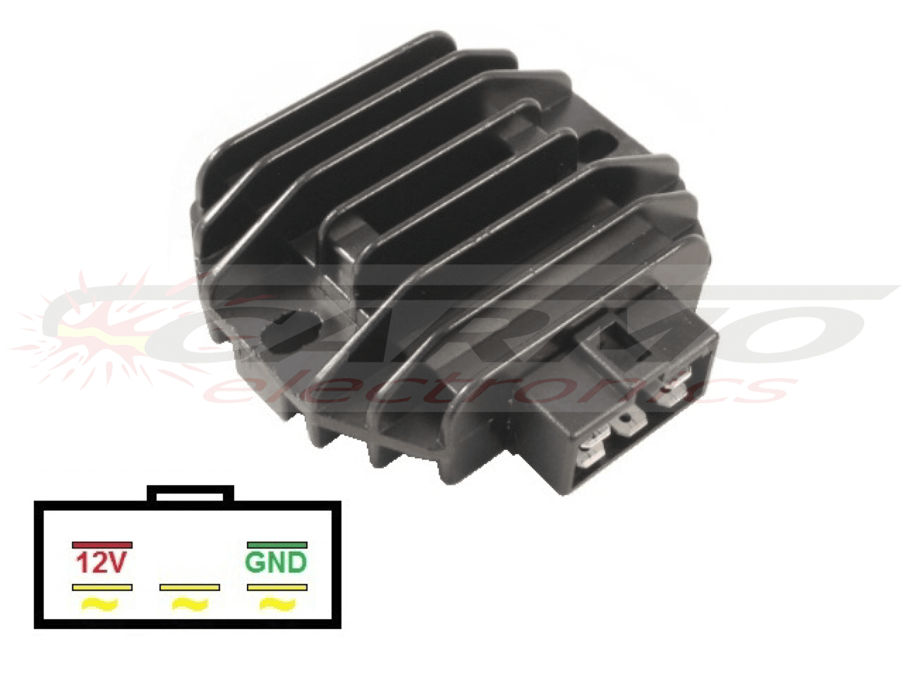 CARR202 Kawasaki MOSFET Voltage regulator rectifier (SH555-12, SH640D-12, SH661-12, SH713AA, SH719AA, SH548-12) - Clique na Imagem para Fechar