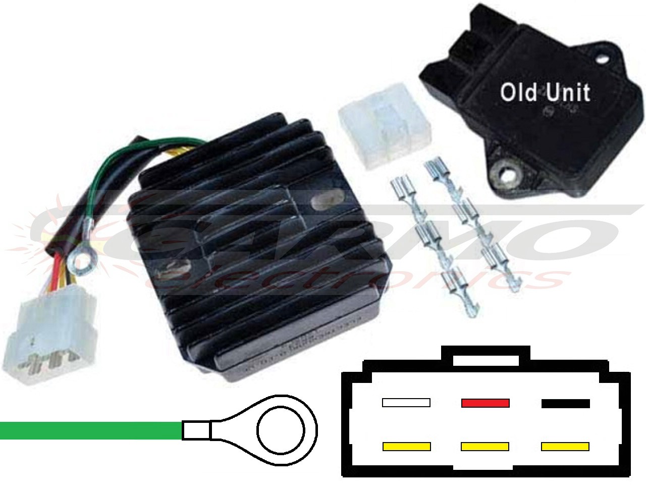 CARR231 - Honda CB750 Nighthawk CB1000 CBR1000F Hurricane ST1100 Pan European MOSFET Voltage regulator rectifier (Rotor-2) - Clique na Imagem para Fechar