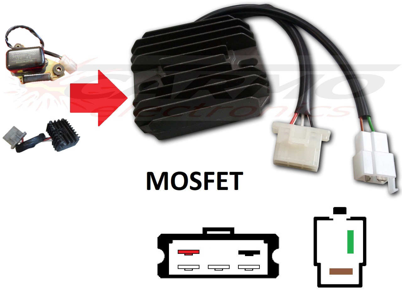 CARR381 - Yamaha XS MOSFET Spanningsregelaar gelijkrichter - Clique na Imagem para Fechar