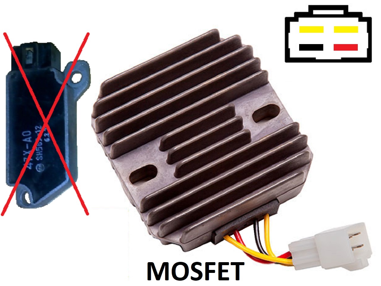 CARR421 - Yamaha 2 fase MOSFET Spanningsregelaar gelijkrichter - Clique na Imagem para Fechar