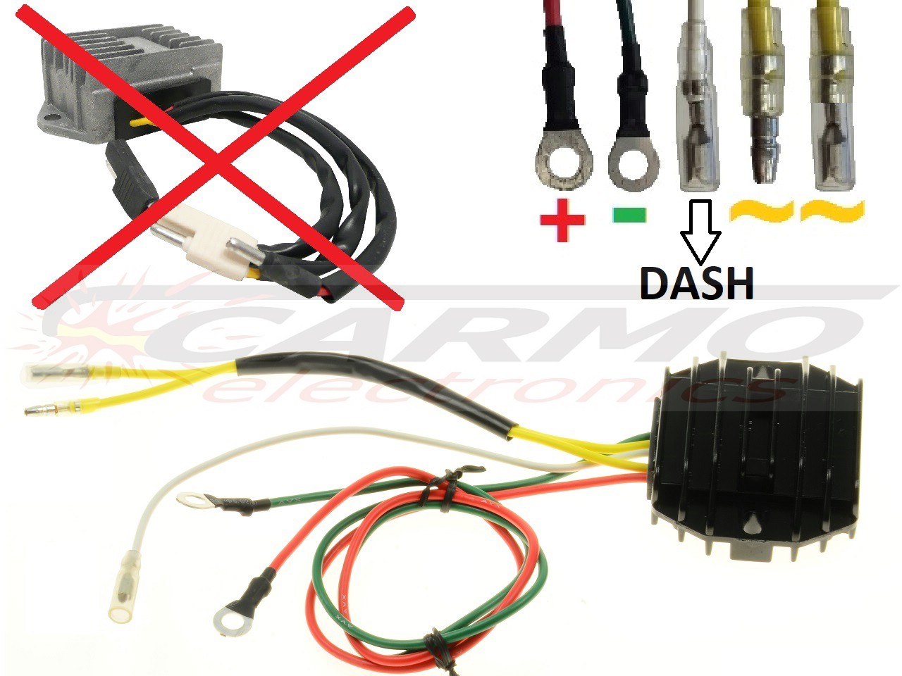 CARR511-851 - Ducati Moto Guzzi 2 fase MOSFET Spanningsregelaar gelijkrichter - Clique na Imagem para Fechar