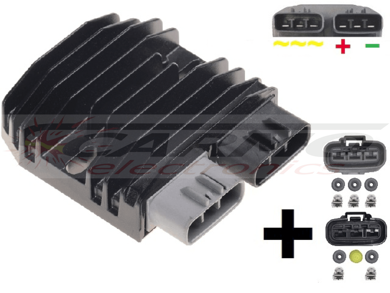CARR5925 + contra Triumph Yamaha MOSFET Voltage regulator rectifier (improved SH847) T1300675, T1300022, T1300470, T1300470 - Clique na Imagem para Fechar