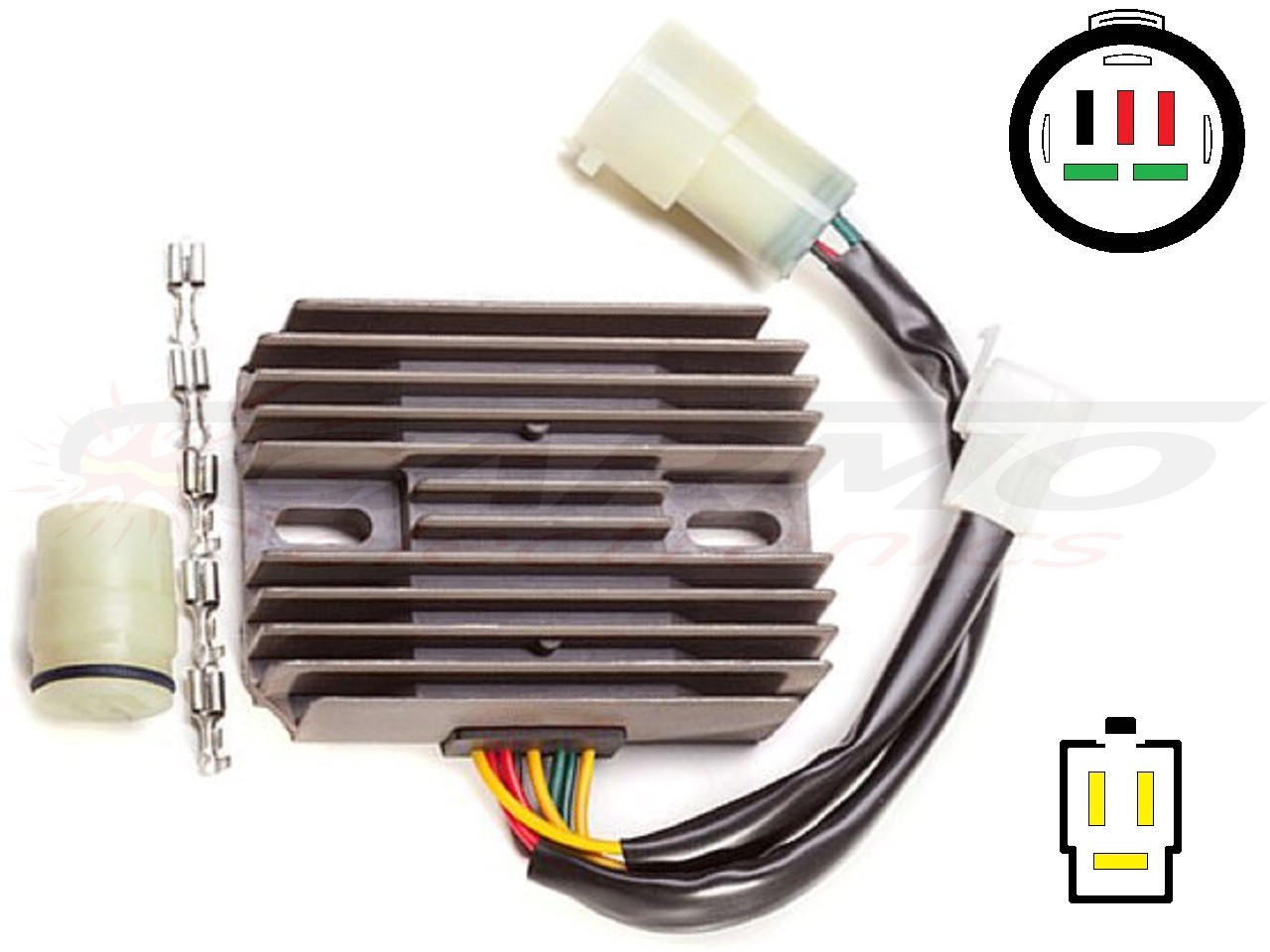 CARR824-LI Honda XRV750 Africa Twin RD04 MOSFET Voltage regulator rectifier - Lithium Ion - Clique na Imagem para Fechar