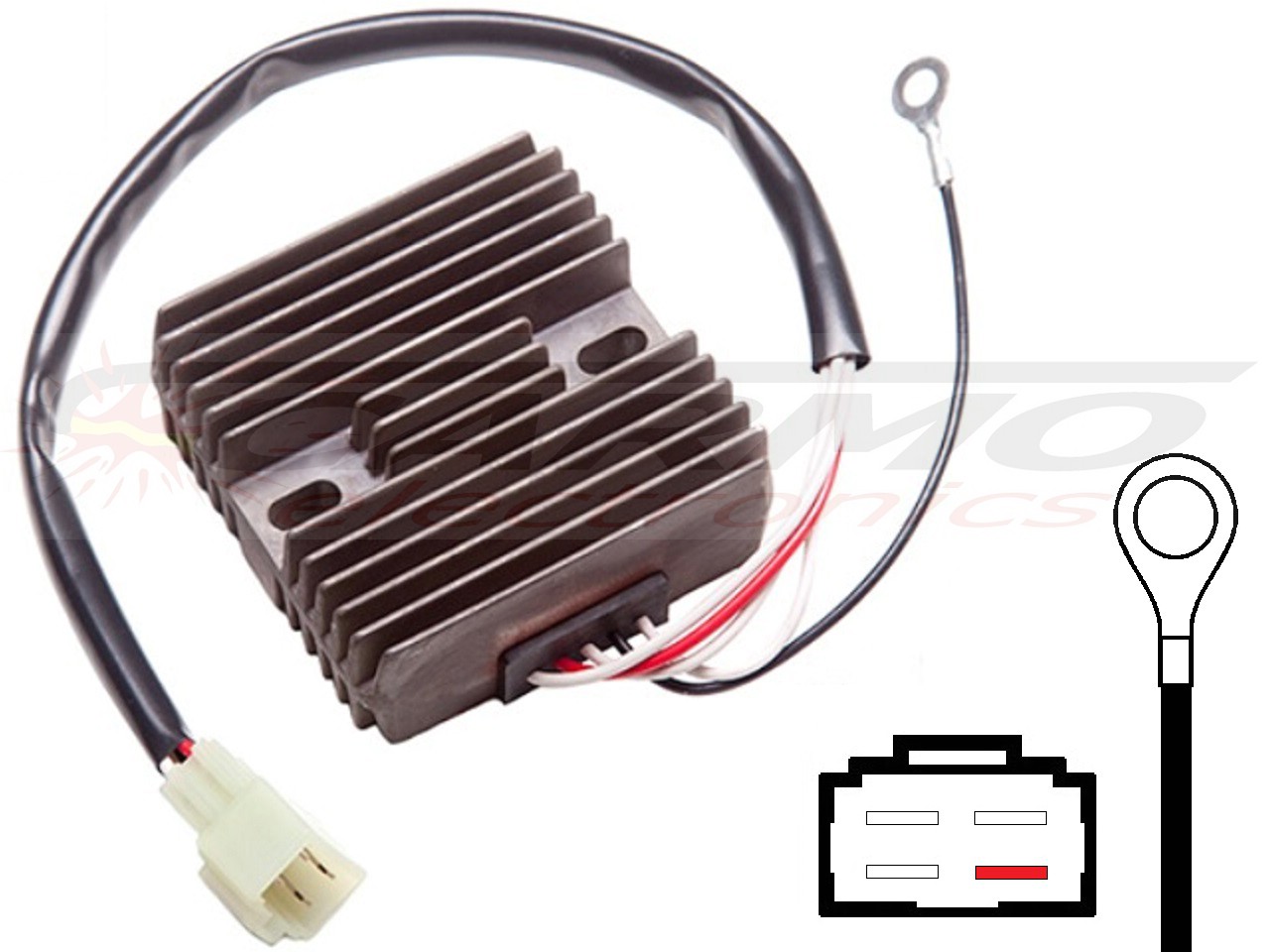 CARR984-LI Yamaha MOSFET Voltage regulator rectifier - Lithium Ion - Clique na Imagem para Fechar