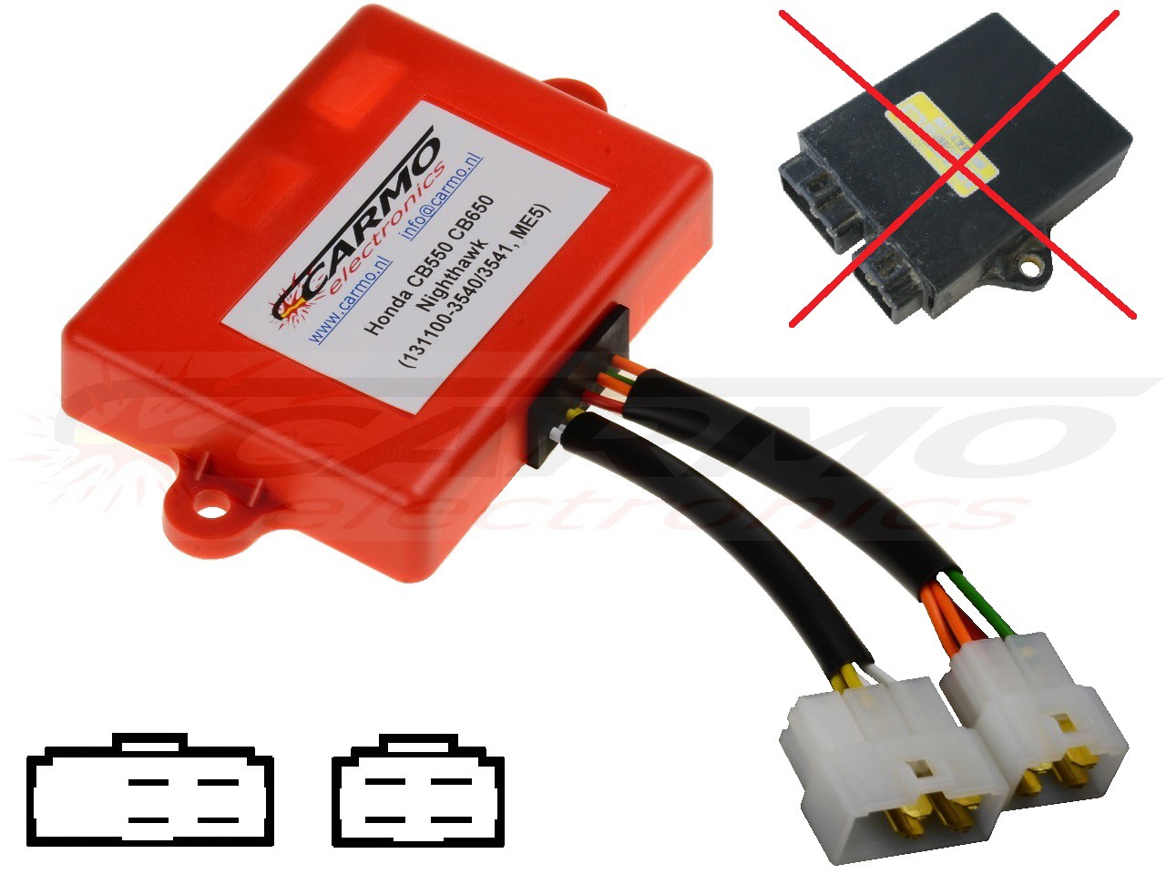 Honda CB550SC CB550F CB650C CB650SC Nighthawk igniter ignition module CDI TCI Box (131100-3540, 131100-3541, ME5) - Clique na Imagem para Fechar