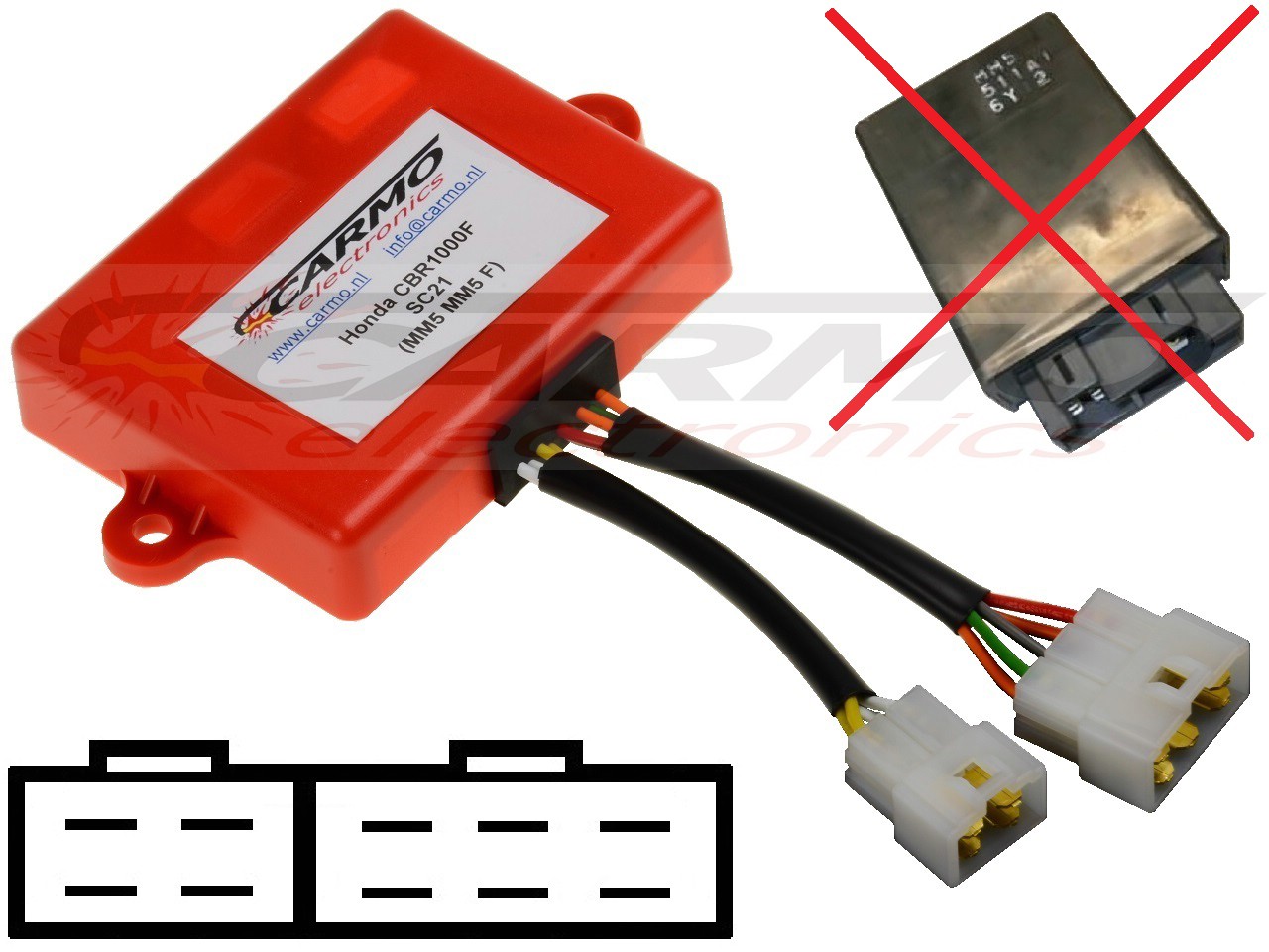 Honda CBR1000F Hurricane SC21 igniter ignition module CDI TCI Box (MM5, MM5F, 30400-MM5-006) - Clique na Imagem para Fechar