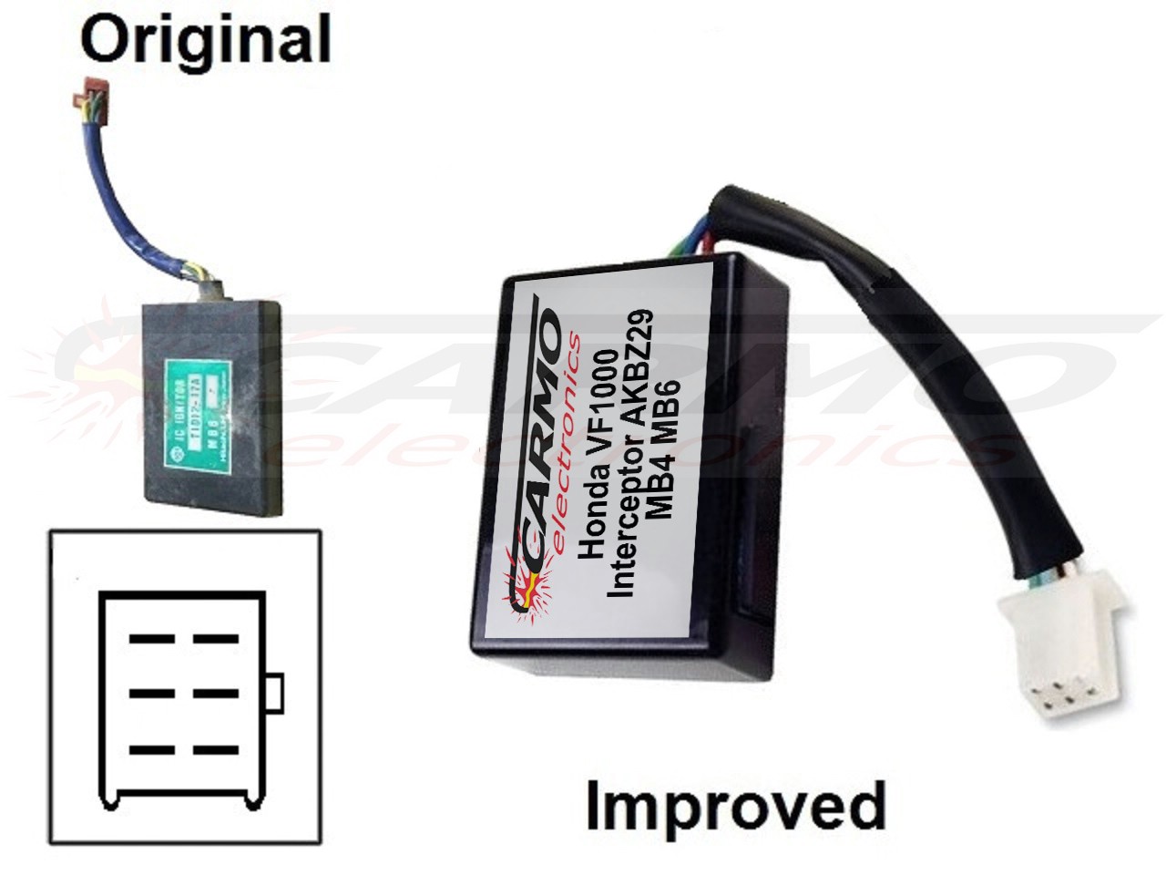 Honda VF1000 VF1000F VF1000R Interceptor SC15 igniter ignition module CDI TCI Box (AKBZ29, MB4, MB6, TID12-13-17-23) - Clique na Imagem para Fechar