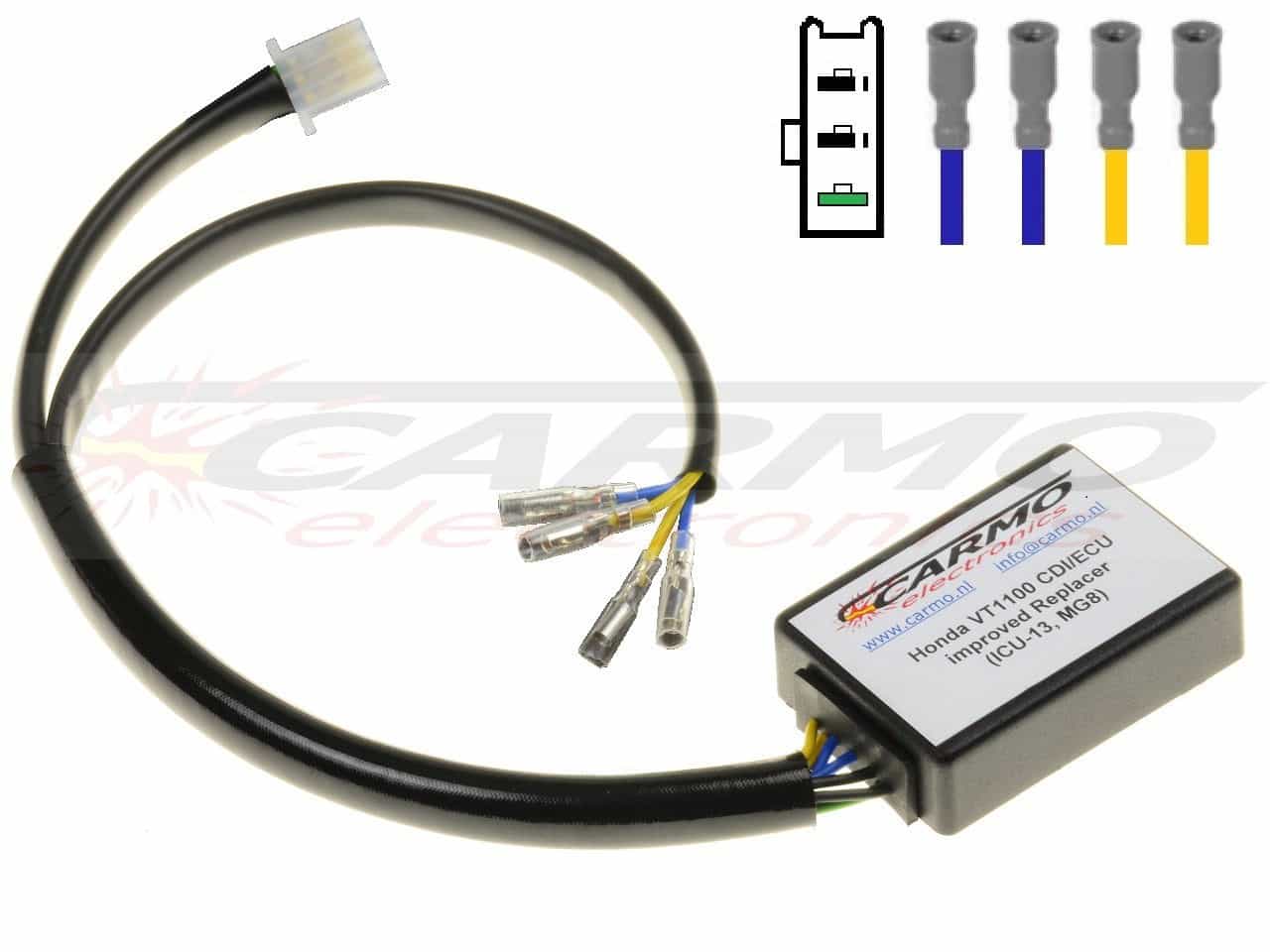 Honda VT1100 igniter ignition module CDI TCI Box (ICU-13 MG8 / 30420-MG8-005) - Clique na Imagem para Fechar