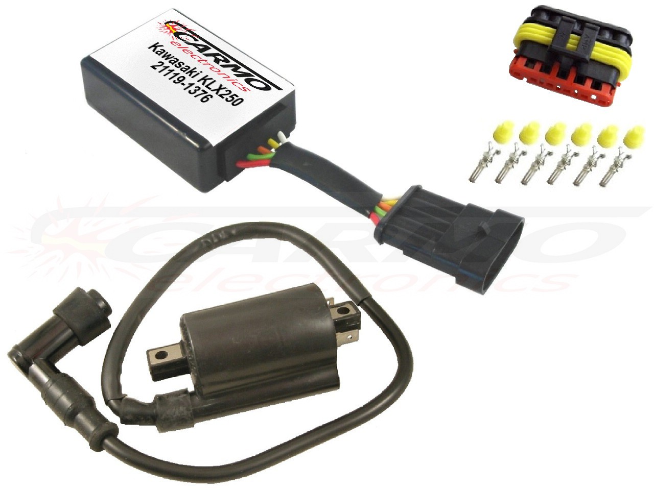 Kawasaki KLX250 KLX250R igniter ignition module CDI TCI Box (21119-1376, 071000-0520, Denso) - Clique na Imagem para Fechar