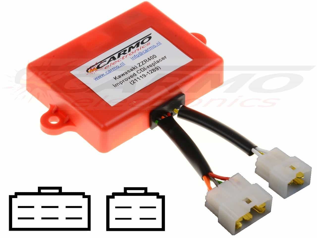 Kawasaki ZZR400 igniter ignition module CDI TCI Box 21119-1289 J4T03073 - Clique na Imagem para Fechar