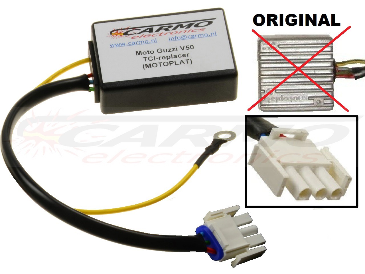 Motoplat Moto Guzzi V50 Nato igniter ignition module CDI TCI Box - MotoPlat 9635105 - Clique na Imagem para Fechar