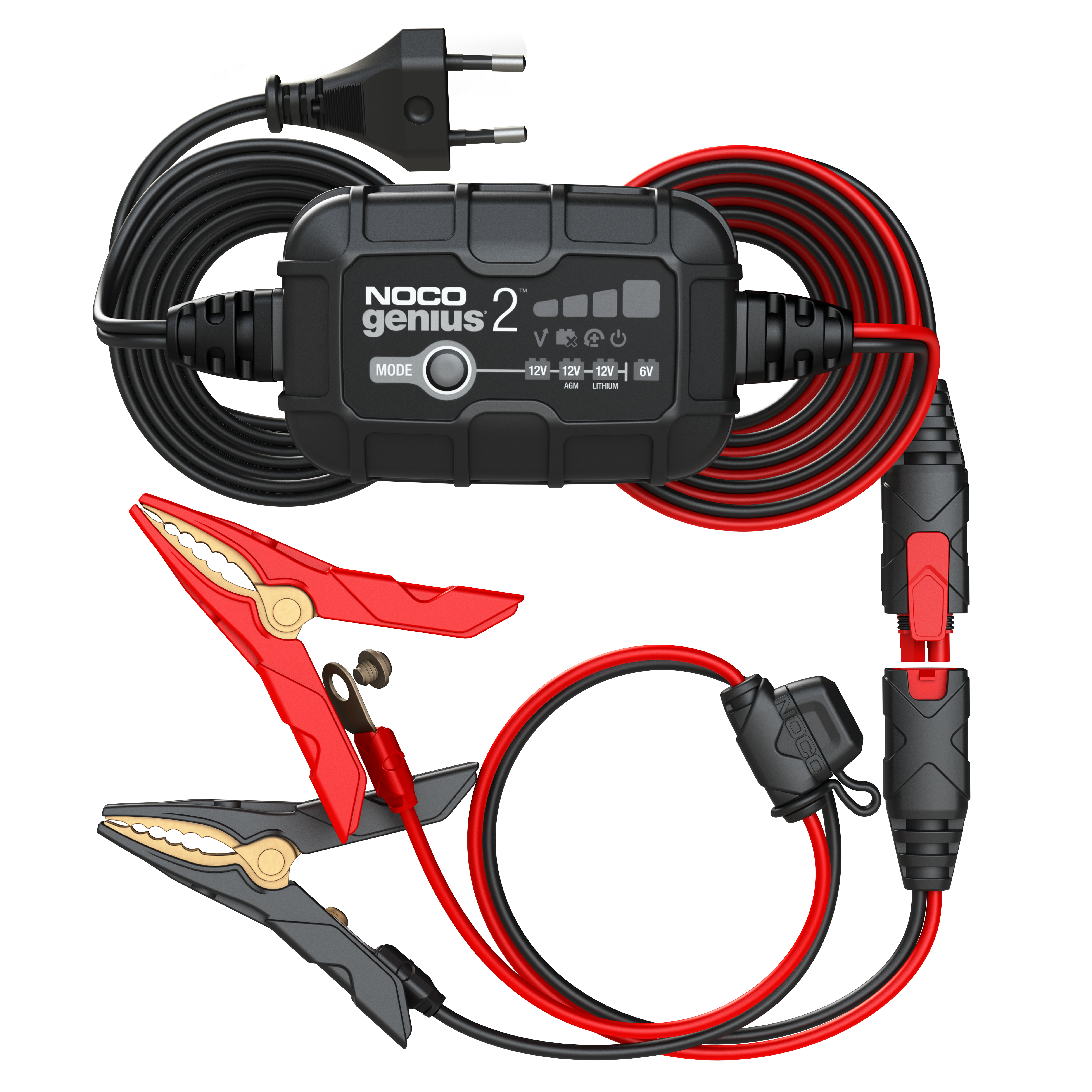 Noco Genius 2 - 6V/12V carregador de bateria carregador (também adequado para baterias de íon de lítio) - Clique na Imagem para Fechar