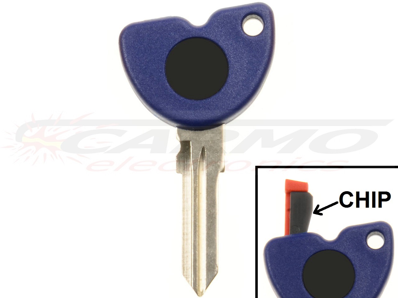 Piaggio Vespa Gilera chip key + chip (PIA-1B004020, PIA-573960) - Clique na Imagem para Fechar