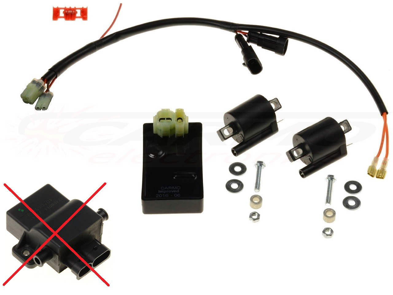 Improved Polaris 600 700 Sportsman igniter ignition module CDI TCI Box-set (4010785, 4010696) - Clique na Imagem para Fechar