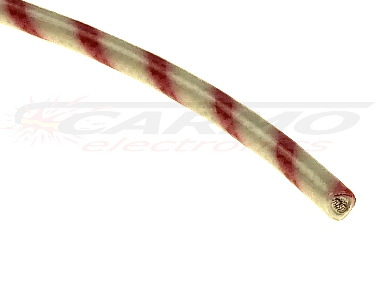 Automotive dynamo uitloopdraad 2.50mm2 / AWG14 (Wit/Rood) - Clique na Imagem para Fechar