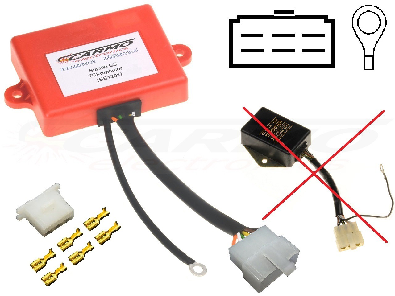 Suzuki GS250 GS450 GS550 GS650 igniter ignition module CDI TCI Box (32900-47020, BB1201) - Clique na Imagem para Fechar