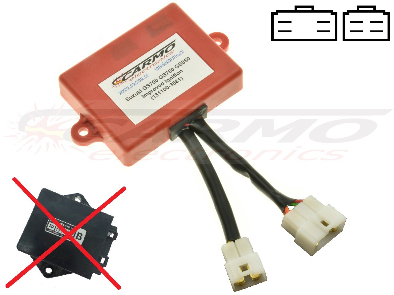 Suzuki GS700 GS750 GS850 CDI unit ECU ontsteking (131100-3580, 131100-3581) - Clique na Imagem para Fechar