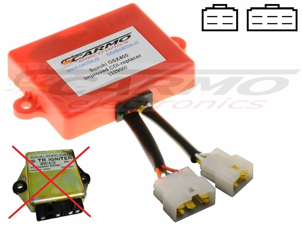 Suzuki GSXR400 GSX400X Impulse igniter ignition module CDI TCI Box (BB1219, 32900-30B00, 32900-32B10) - Clique na Imagem para Fechar