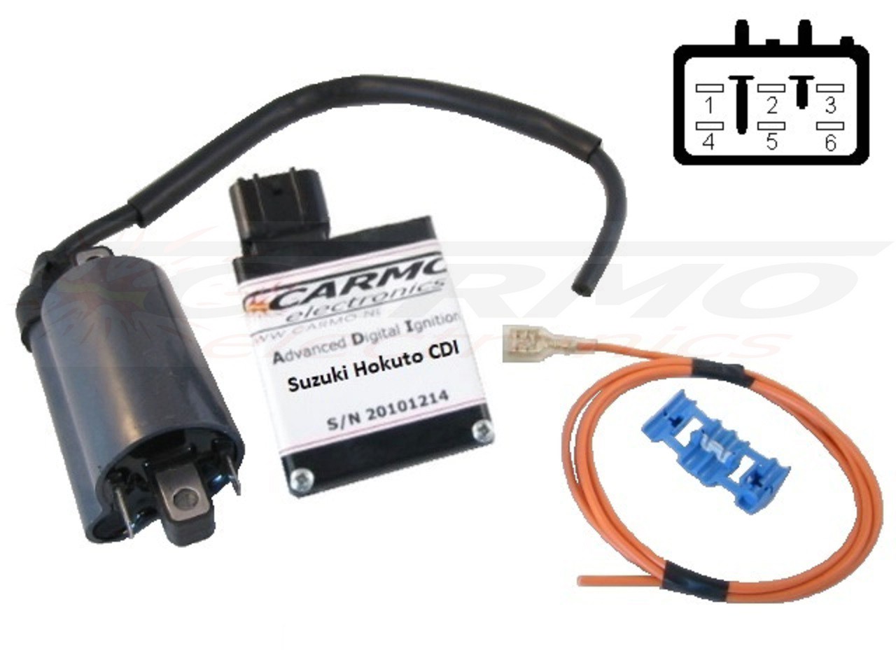 Verbeterde Suzuki UG110 Hokuto CDI motor computer unit (J78, CB7461) - Clique na Imagem para Fechar